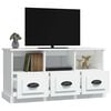 vidaXL TV Cabinet White Engineered wood Medium TV Cabinet Rectangular