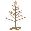 vidaXL Wooden Christmas Tree with Stand Brown 29.5" Solid pine wood