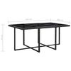 vidaXL Outdoor Dining Set Black