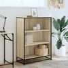 vidaXL Book Cabinet Sonoma Oak Engineered wood, Metal Medium