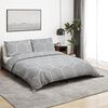 vidaXL Duvet Cover Set Set of 2 Grey 100% Cotton 78.7 x 78.7 in
