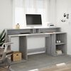vidaXL Desk Grey sonoma Engineered wood Large Desk Rectangular