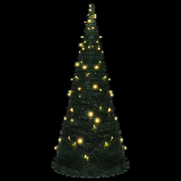 vidaXL Pop-up Christmas Tree Green PVC 7 ft Collapsible