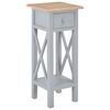 vidaXL Telephone Table Brown and Grey Pinewood, MDF Compact Side Table