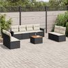 vidaXL Garden Sofa Set Black