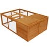 vidaXL Animal Cage Brown Solid fir wood, Plywood Collapsible Animal Cage