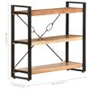 vidaXL Bookcase Natural wood with black frame