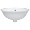 vidaXL Bathroom Sink White 18.5x15.4x8.3" Oval Ceramic
