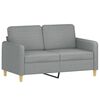 vidaXL Sofa Set Light grey Polyester, metal, textilene, plywood Large