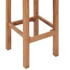 vidaXL Bar Stool Set of 4 Natural Wood Solid Teak Wood Durable