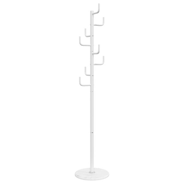 vidaXL Coat Stand White Powder-coated iron Large Coat Stand