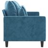vidaXL 3-seater Sofa Blue Velvet (100% polyester), metal, textilene