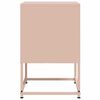 vidaXL Bedside Cabinet Pink Steel Compact Bedside Cabinet Rectangular