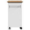 vidaXL Kitchen Trolley "BODO" White and Brown 26.6x17.7x31.5"