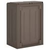 vidaXL Trash Bin with 2 Doors Brown 25.6"x17.7"x34.6" PP