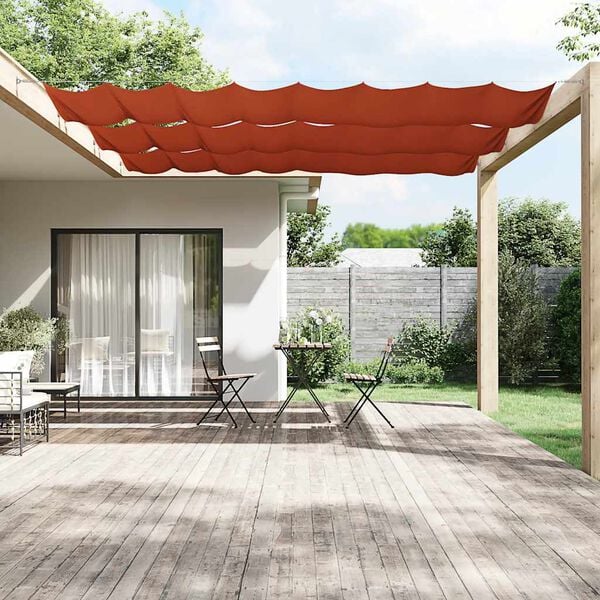vidaXL Vertical Awning Terracotta Oxford Fabric 23.6 x 315.0 in