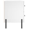 vidaXL Bedside Cabinet Set of 2 White Engineered Wood, Iron