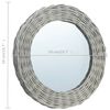 vidaXL Mirror Natural Wicker Medium Wall mounting Mirror Circular