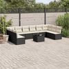 vidaXL Garden Sofa Set Black