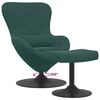 vidaXL Egg Chair with Footstool Dark Green 24.80 x 28.74 x 35.43 in