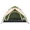 vidaXL Camping Tent Dome 3-Person Green Quick Release