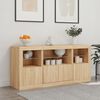 vidaXL Sideboard Sonoma oak Engineered wood, glass Medium Sideboard