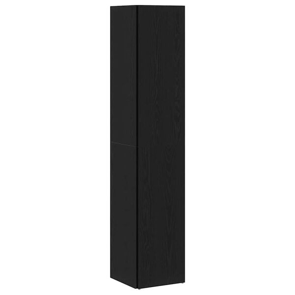 vidaXL Corner Shelves Black Oak 12.99 x 12.99 x 64.76 in