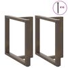vidaXL Dining Table Legs T-Shaped&nbsp;2 pcs Natural Steel 31.5 x 13.8 x (28.3-28.7) " Steel