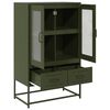 vidaXL Highboard Olive Green Cold-rolled Steel Tall Highboard