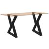 vidaXL Dining Table Leg Black Powder-Coated Steel 31.5 in