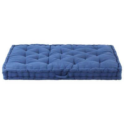 vidaXL Pallet Floor Cushion Cotton 47.2"x31.5"x3.9" Light Blue