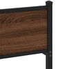 vidaXL Bed Frame Brown Oak Steel 39.4 x 78.7 in Single Bed Frame