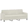 vidaXL 3-Seater Sofa with Footstool Cream 70.9" Velvet