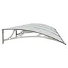 vidaXL Door Canopy Grey Polycarbonate 157.5 x 39.4 in Durable