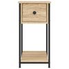 vidaXL Bedside Cabinet Sonoma Oak Engineered wood Compact