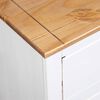 vidaXL Sideboard White and natural wood Solid pine wood Medium Storage