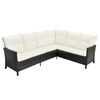 vidaXL Outdoor Dining Set Black and Cream