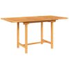vidaXL Garden Table Natural Teak Solid Teak Wood Medium Extendable