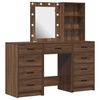 vidaXL Dressing Table 3 pcs Brown 40 x 41 x 135 cm Engineered wood