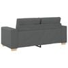 vidaXL Loveseat Sofa Dark Grey Polyester Fabric, Plywood, Steel, Plastic