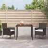 vidaXL Garden Chair Brown PE rattan, powder-coated steel Medium Modern