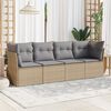 vidaXL Garden Sofa Set Beige, Light Grey