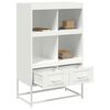 vidaXL Highboard White Cold-rolled steel 27.0 x 15.4 x 43.9 in Highboard