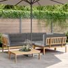 vidaXL Pallet Sofa Set Grey Solid Acacia wood, Polyester Medium Modular