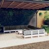 vidaXL Garden Lounge Set White, Anthracite