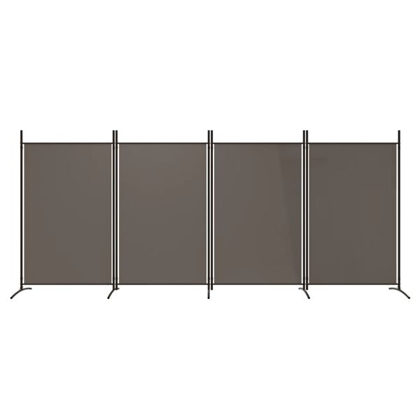vidaXL 4-Panel Room Divider Anthracite 136.2"x70.9" Fabric