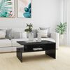 vidaXL Coffee Table High gloss grey Engineered Wood 35.4x23.6x16.7 in