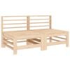 vidaXL Garden Middle Sofa Natural Wood Color Solid Pine Wood Medium