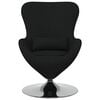 vidaXL Egg Chair Black 24.80 x 28.74 x 35.43 in Fabric