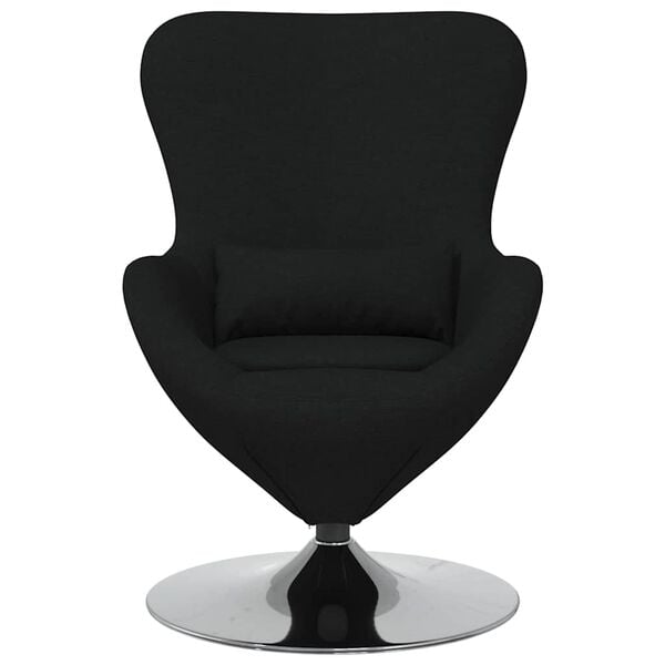 vidaXL Egg Chair Black 24.80 x 28.74 x 35.43 in Fabric
